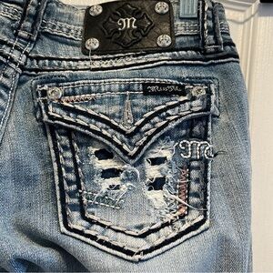 Miss Me Women's Blue Distressed Jeans